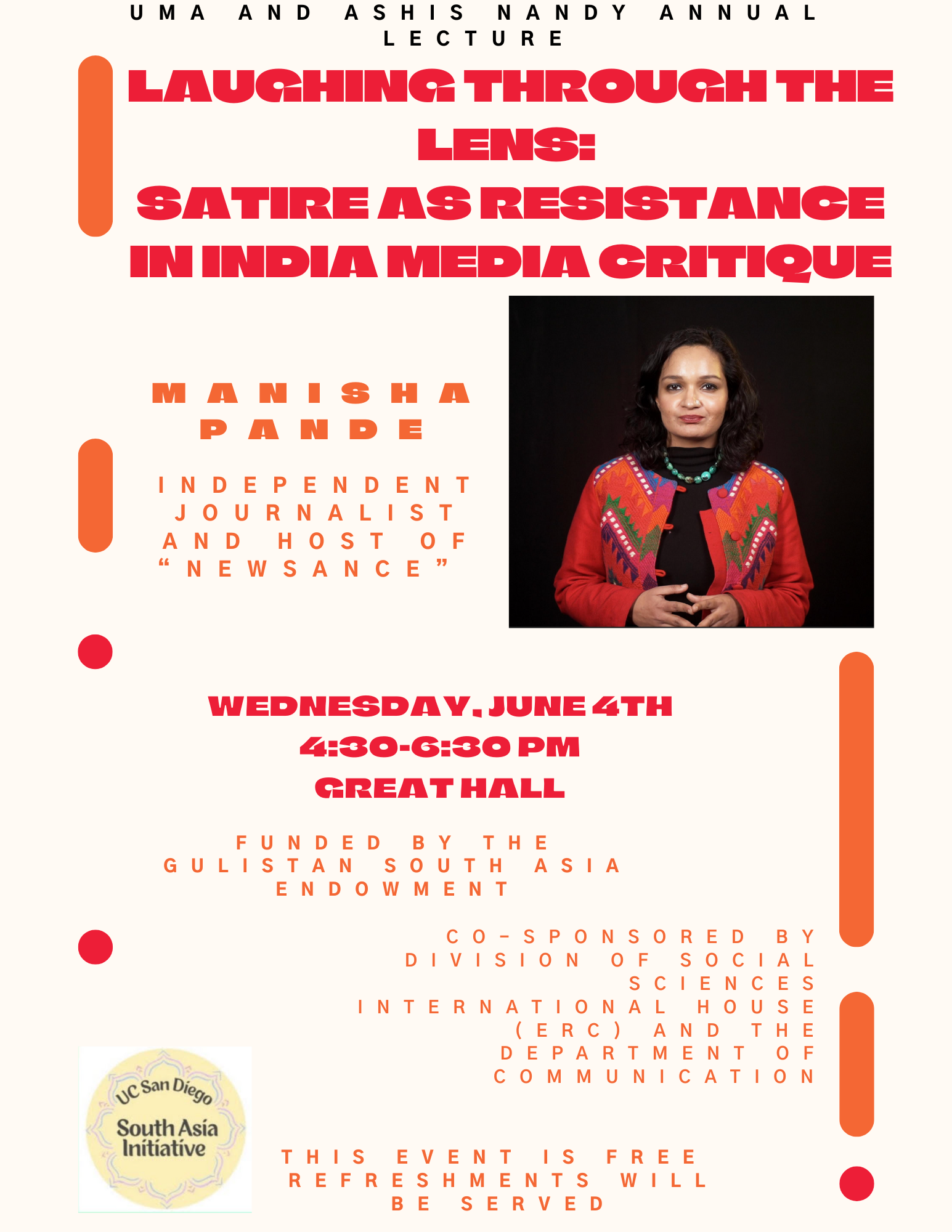flyer for satire talk
